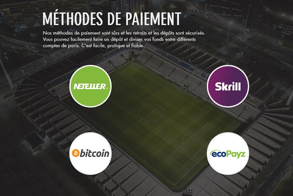 Les types de paiement disponibles